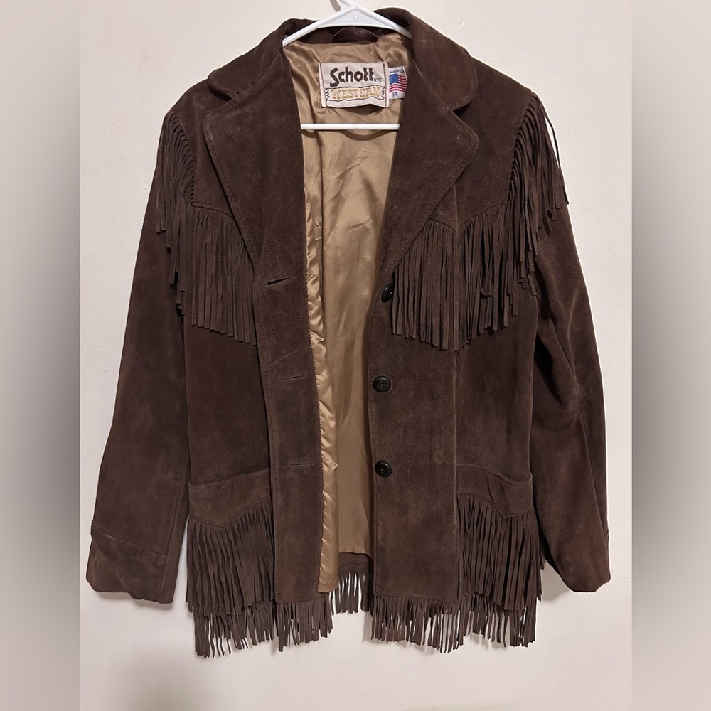 Vintage Schott Fringe Leather Jacket